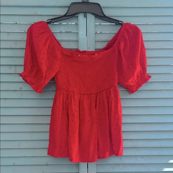Self Esteem Scarlet Puff Sleeve Blouse - Picture 1 of 4